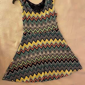 Derek Heart Navy and White Lace Dress
